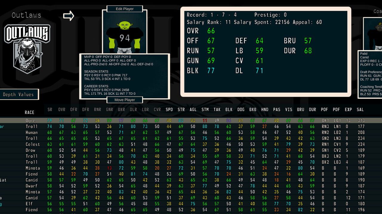 FFFL: Brutalball Manager — Screenshot 3