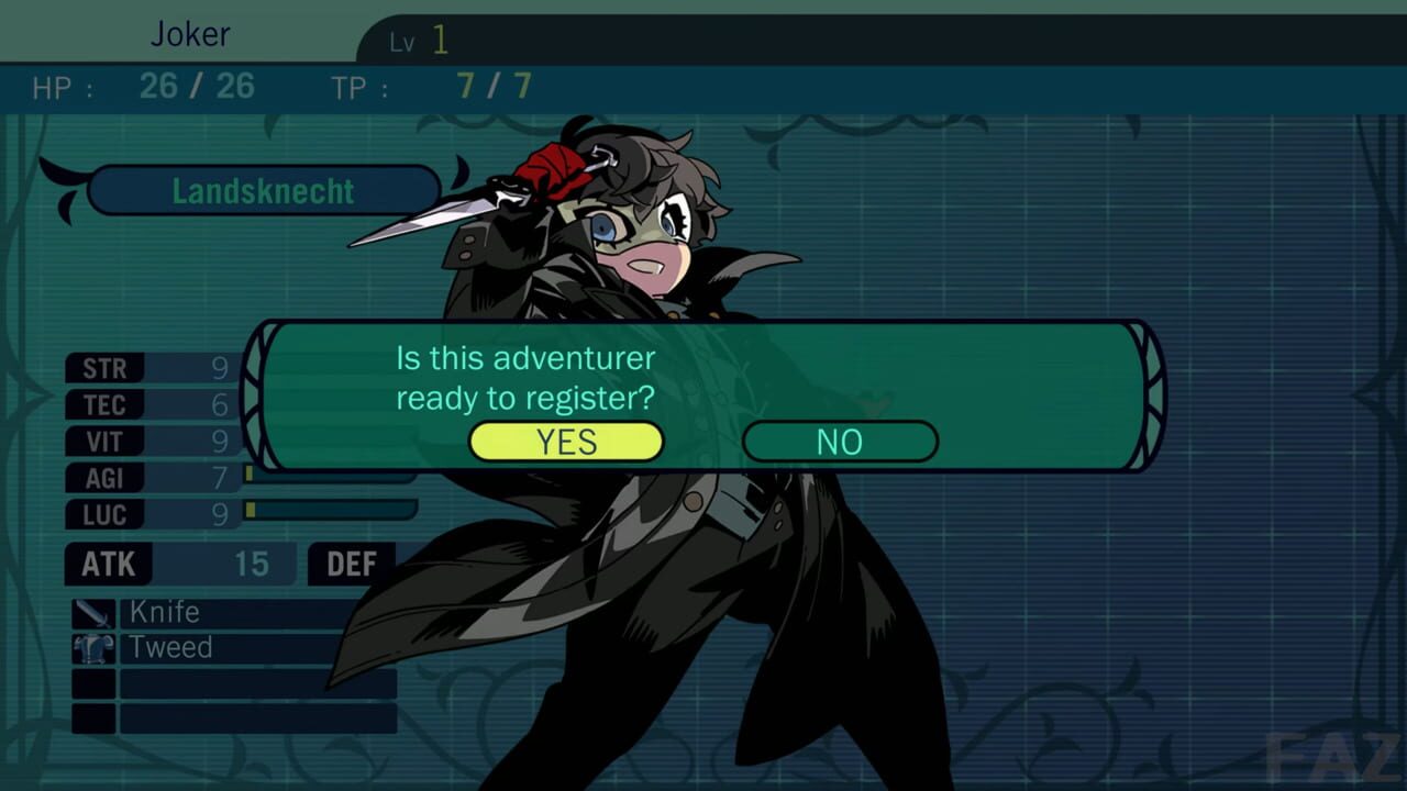 Etrian Odyssey HD Character Set DLC