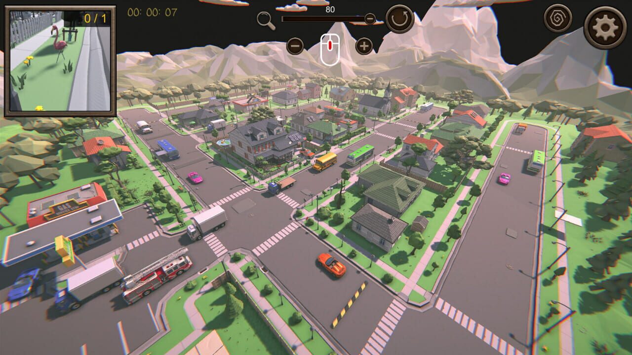 Hidden Village Top-Down 3D Image