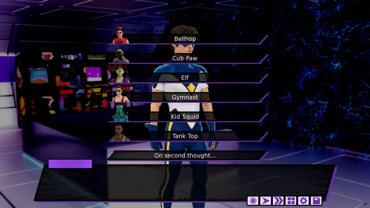 Fresh Force Frustrations: A Gay Superhero Erotic Visual Novel Image