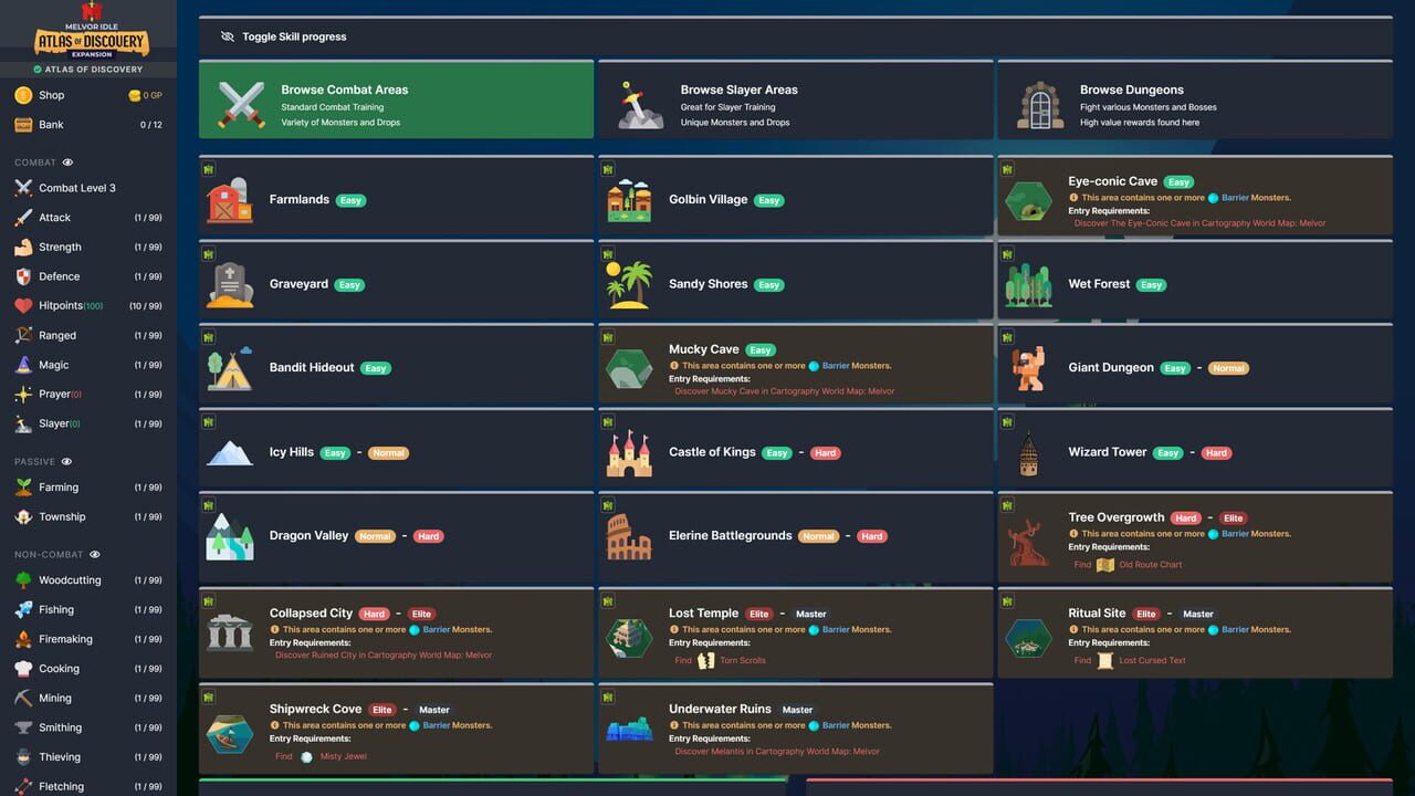 Melvor Idle: Atlas of Discovery Image
