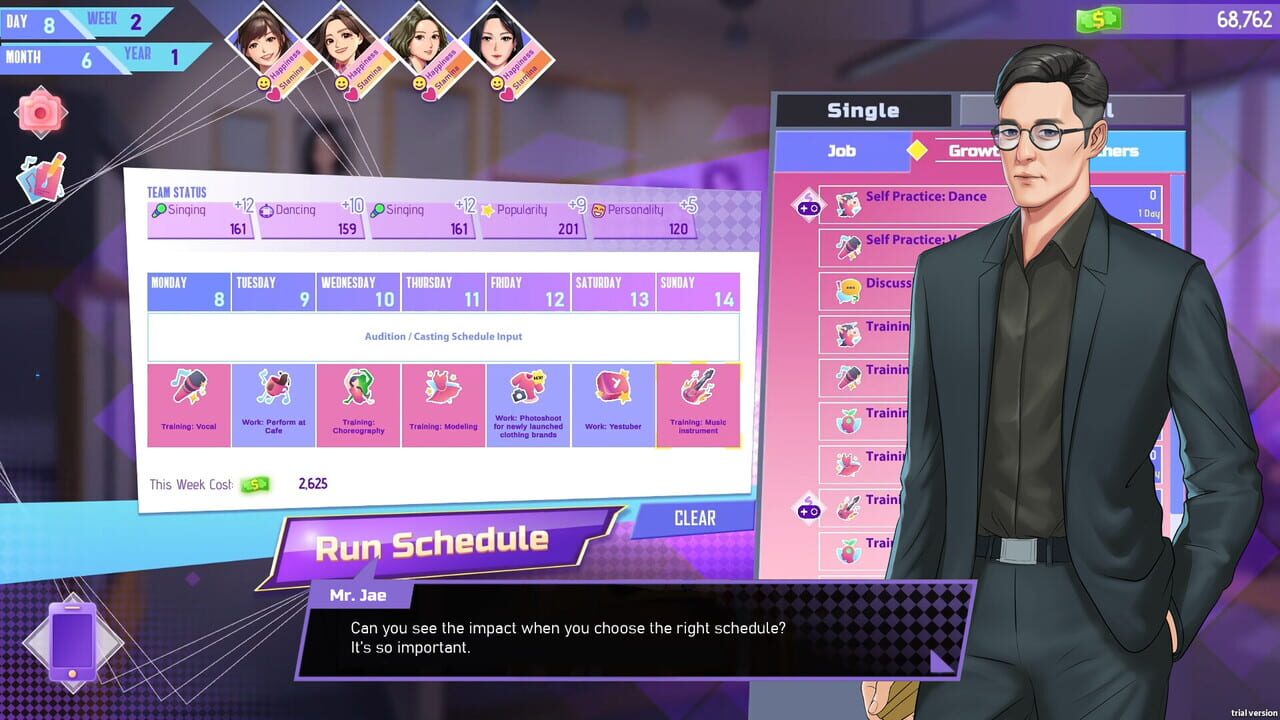 Screenshot de K-Pop Idol Stories: Road to Debut