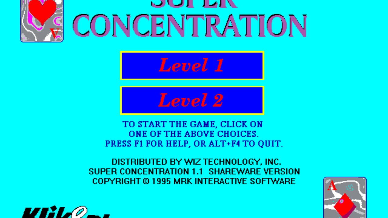 Super Concentration Screenshot 1
