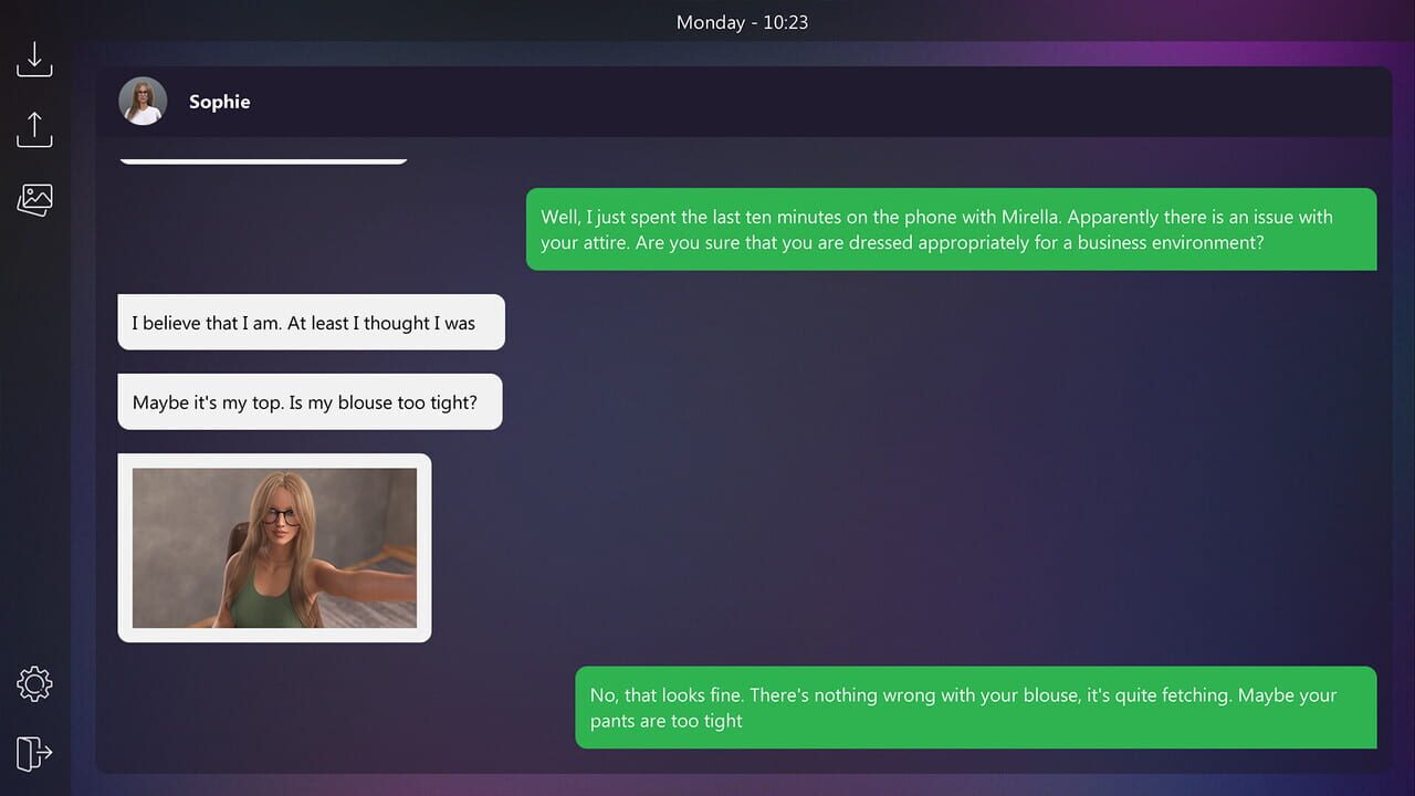 Dirty Texts: New Intern — Screenshot 2