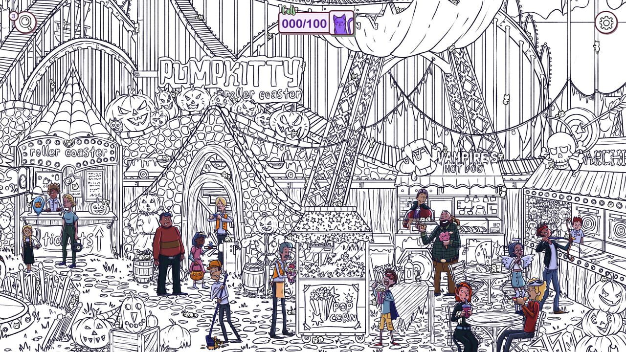 Hidden Cats in Spooky Town Image