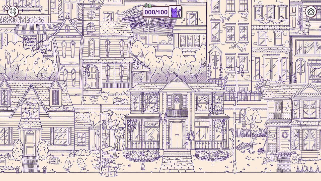 Hidden Cats in Spooky Town Image