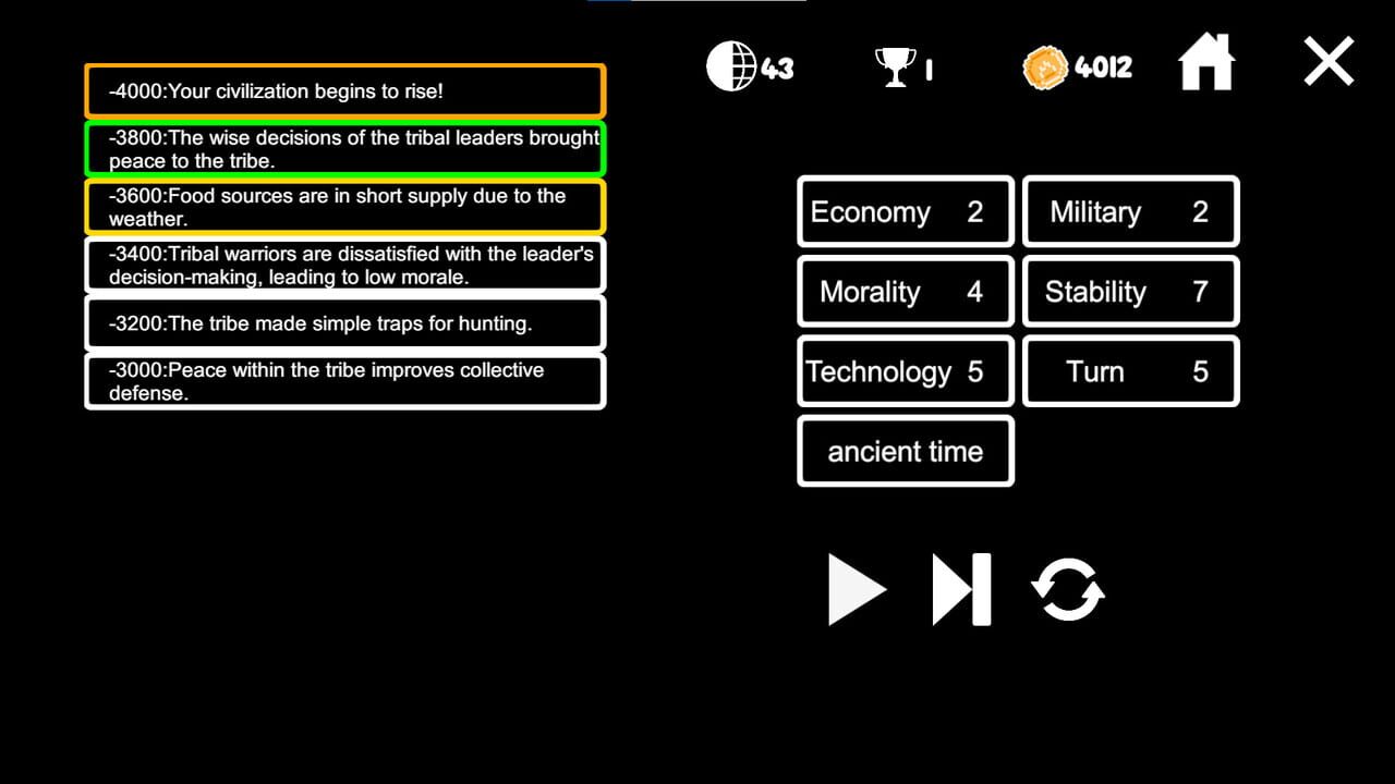 Civilization Simulator — Screenshot 2