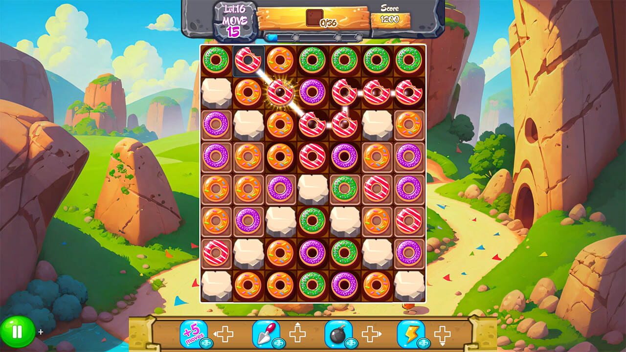 Magic Donut Adventure: Line Match 3 Puzzle — Screenshot 1