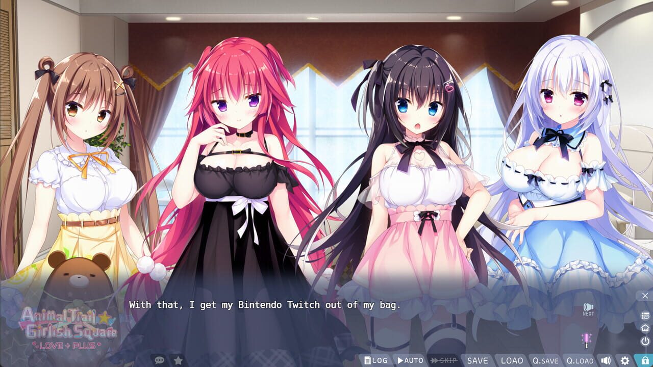 Animal Trail Girlish Square Love+Plus