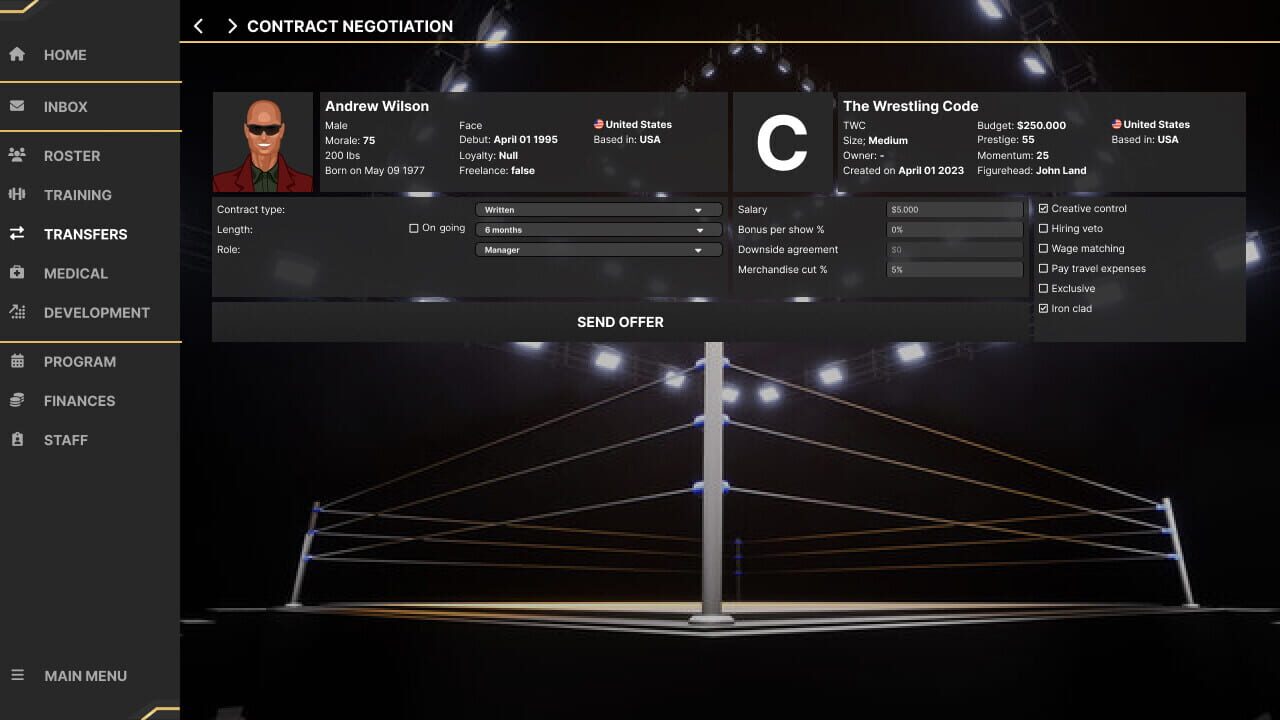 Wrestling Manager 2024 — Screenshot 3