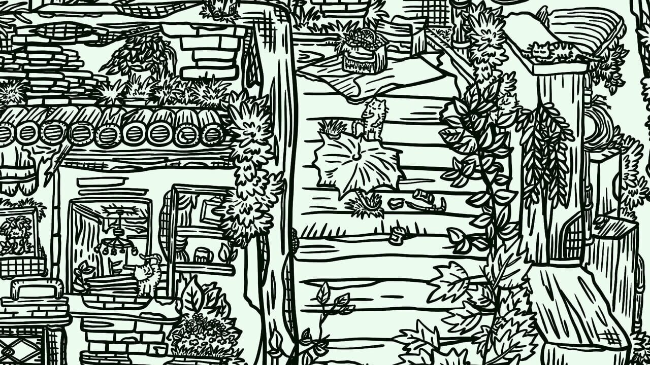 Hidden Cats In Old City Block Image