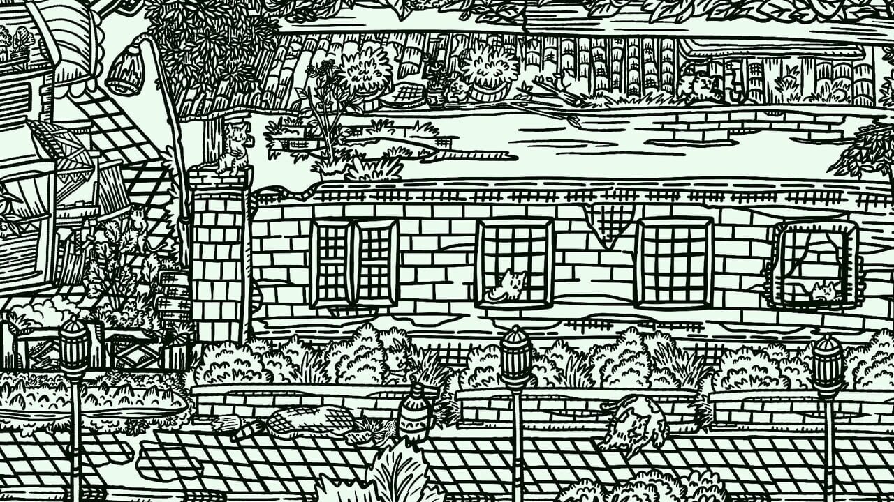 Hidden Cats In Old City Block Image