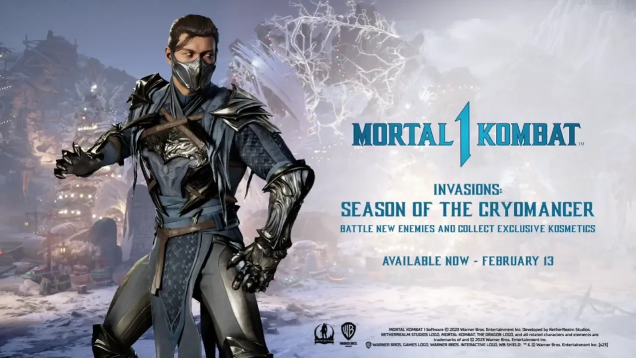 Mortal Kombat 1: Invasions - Season of the Cryomancer banner