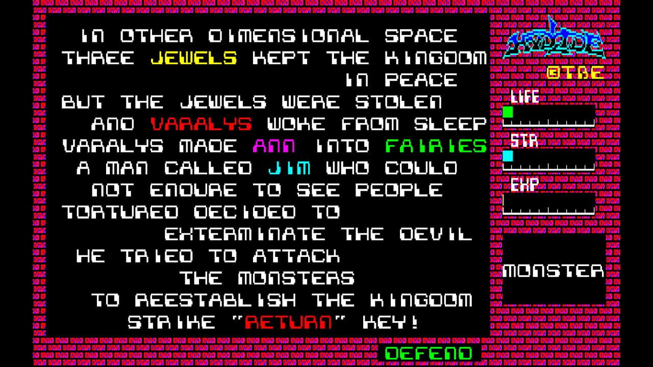 Eggconsole Xak PC-8801mkIISR — Screenshot 1