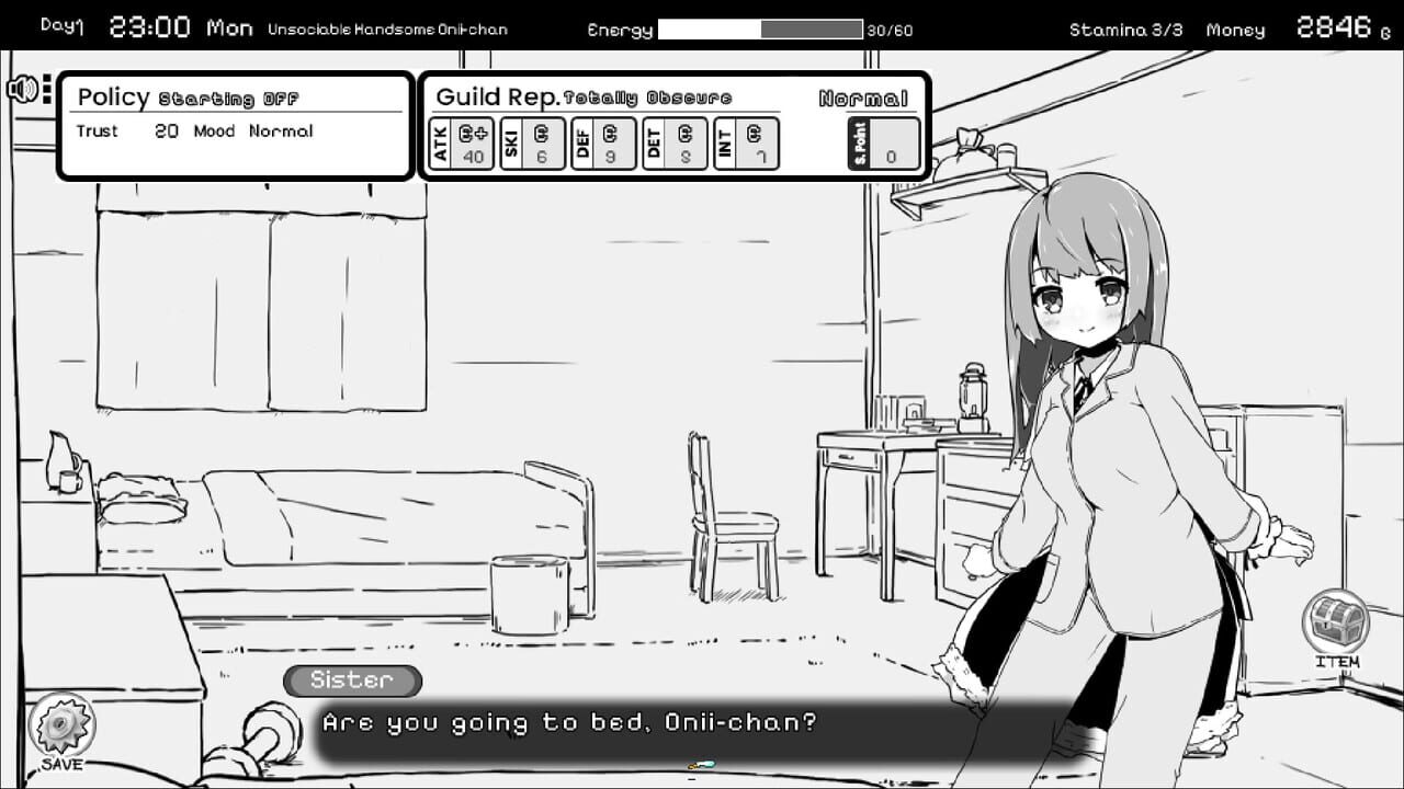 Living With Sister: Monochrome Fantasy Image