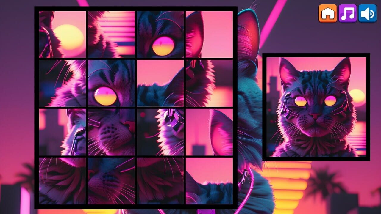 OG Puzzlers: Synthwave Cats — Screenshot 2