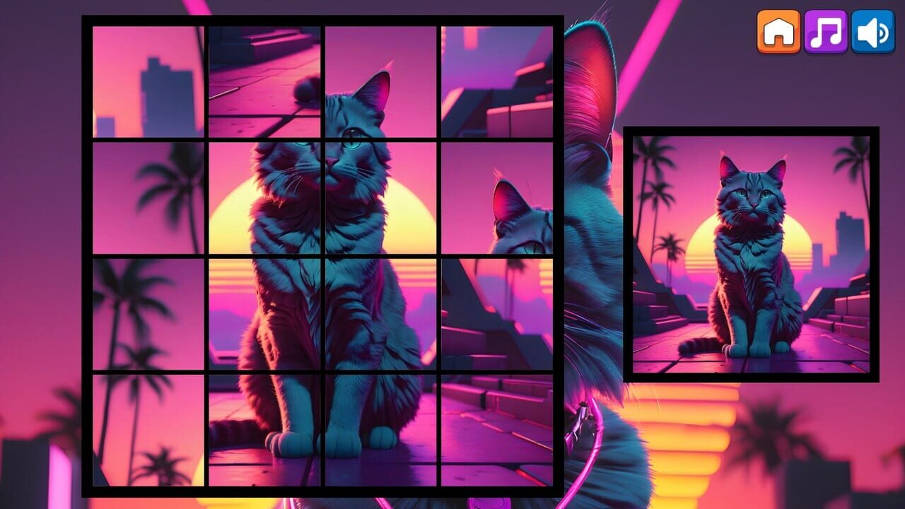 OG Puzzlers: Synthwave Cats — Screenshot 3