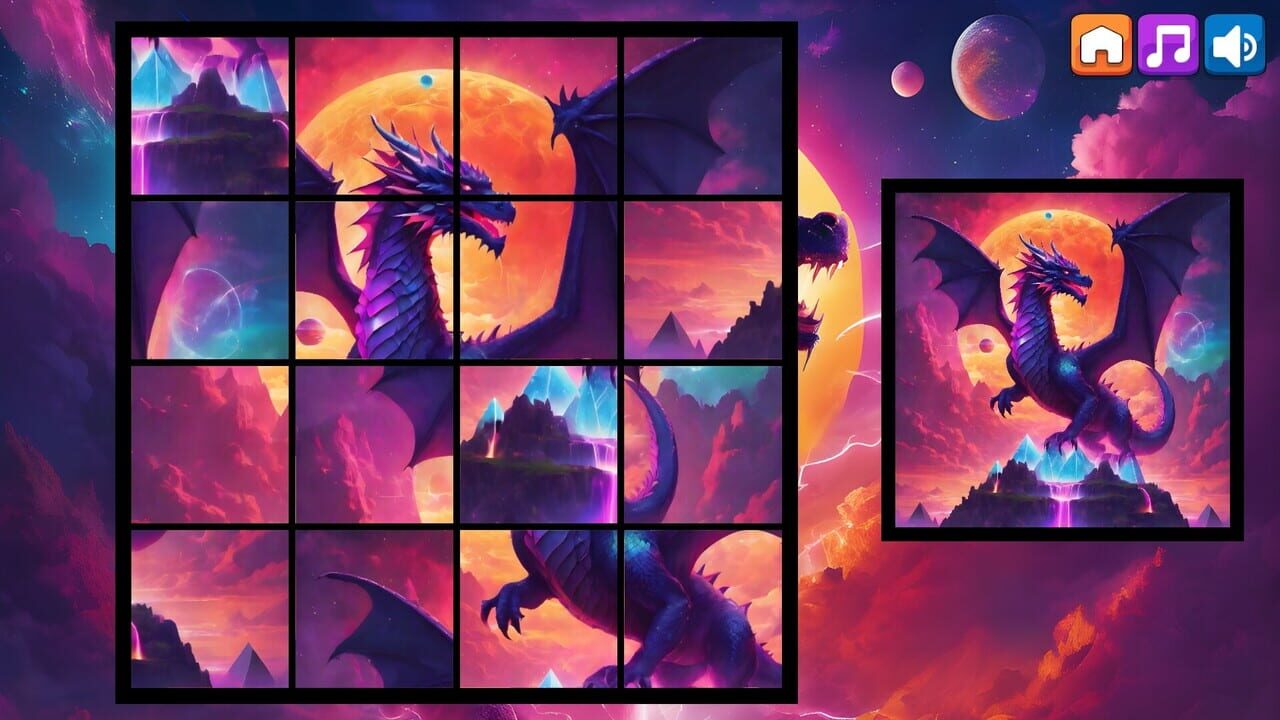 OG Puzzlers: Synthwave Dragons — Screenshot 2