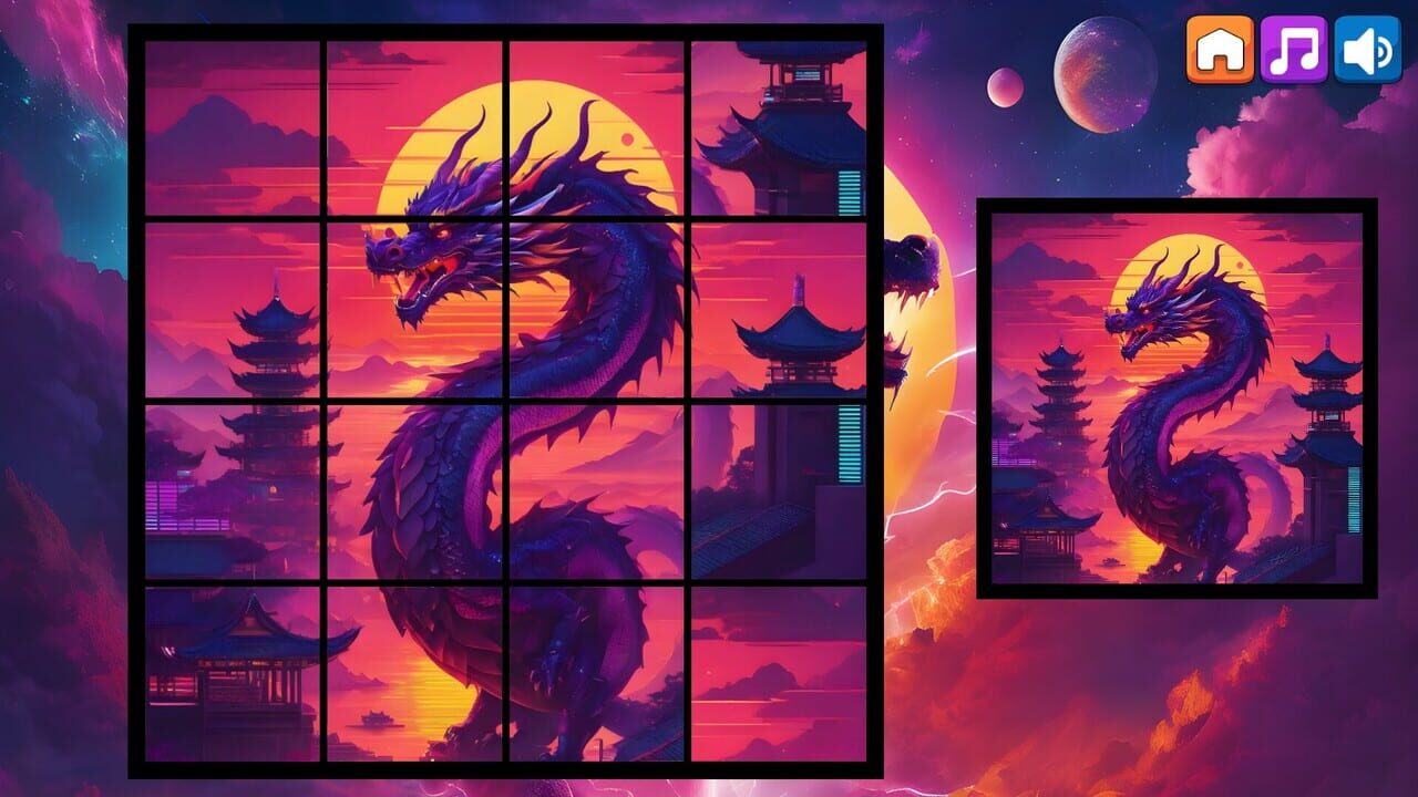 OG Puzzlers: Synthwave Dragons — Screenshot 3