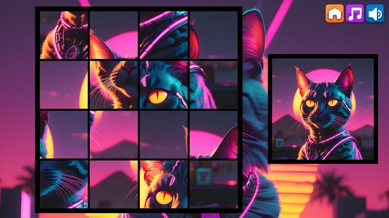 OG Puzzlers: Synthwave Cats — Screenshot 5