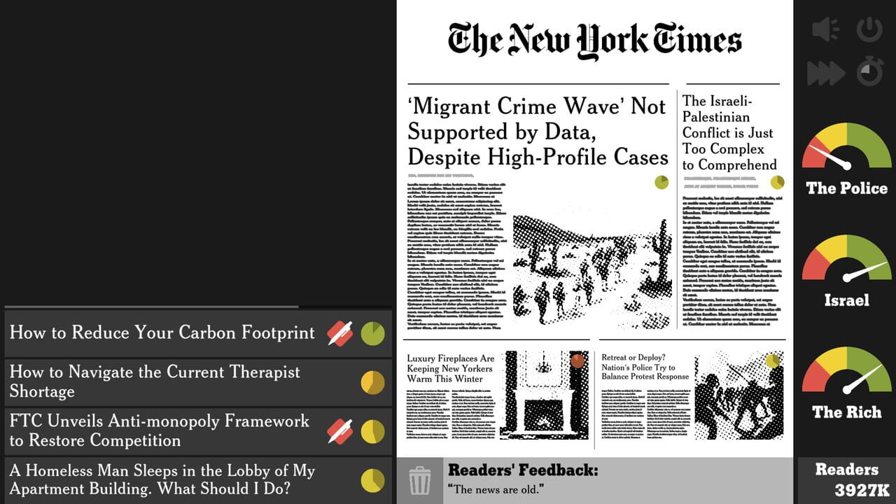 The New York Times Simulator — Screenshot 2