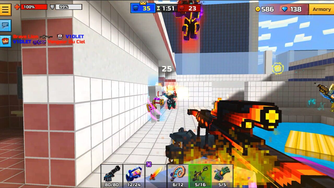 Pixel Gun 3D: Dark Fire Set — Screenshot 2