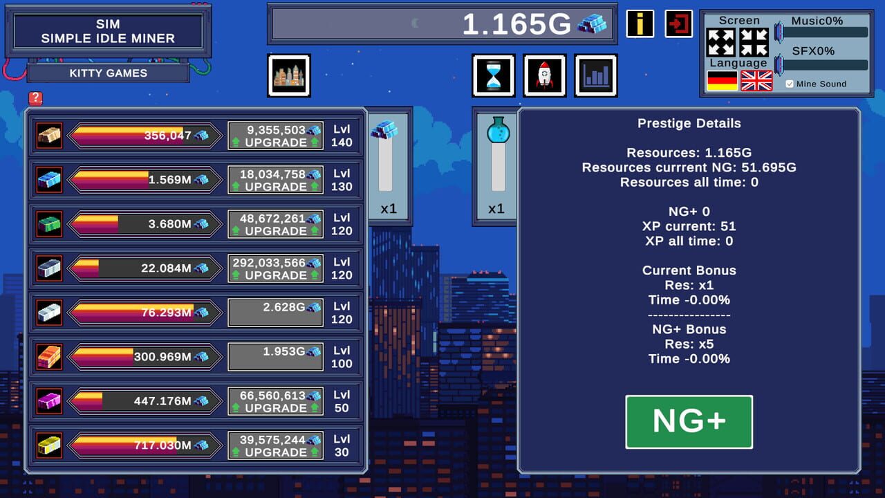 SIM: Simple Idle Miner — Screenshot 1