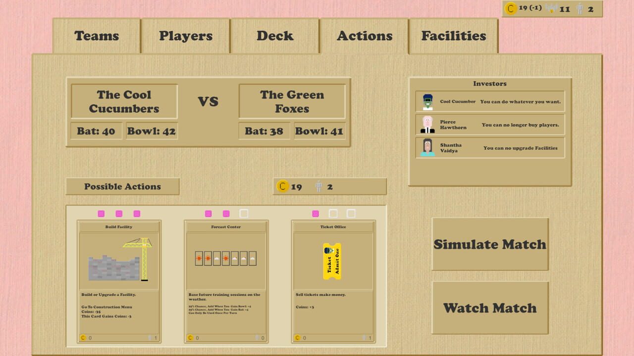 Cool Cucumber Cricket Manager — Screenshot 2