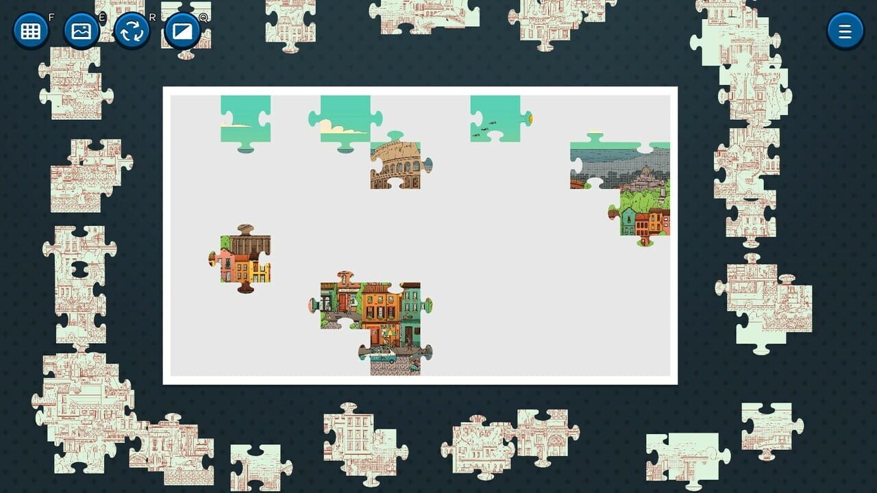 Hidden Cats in Jigsaw Puzzle: Rome Image