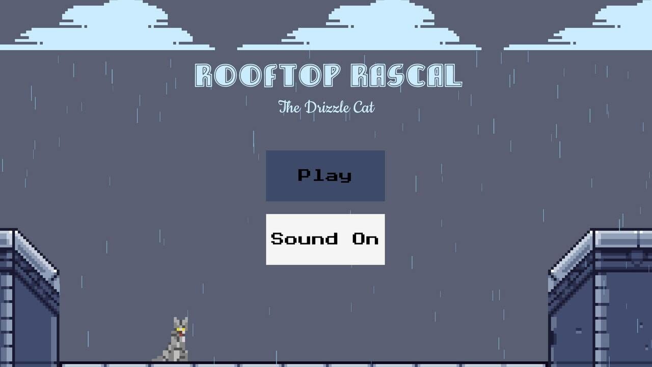 Rooftop Rascal: The Drizzle Cat Image