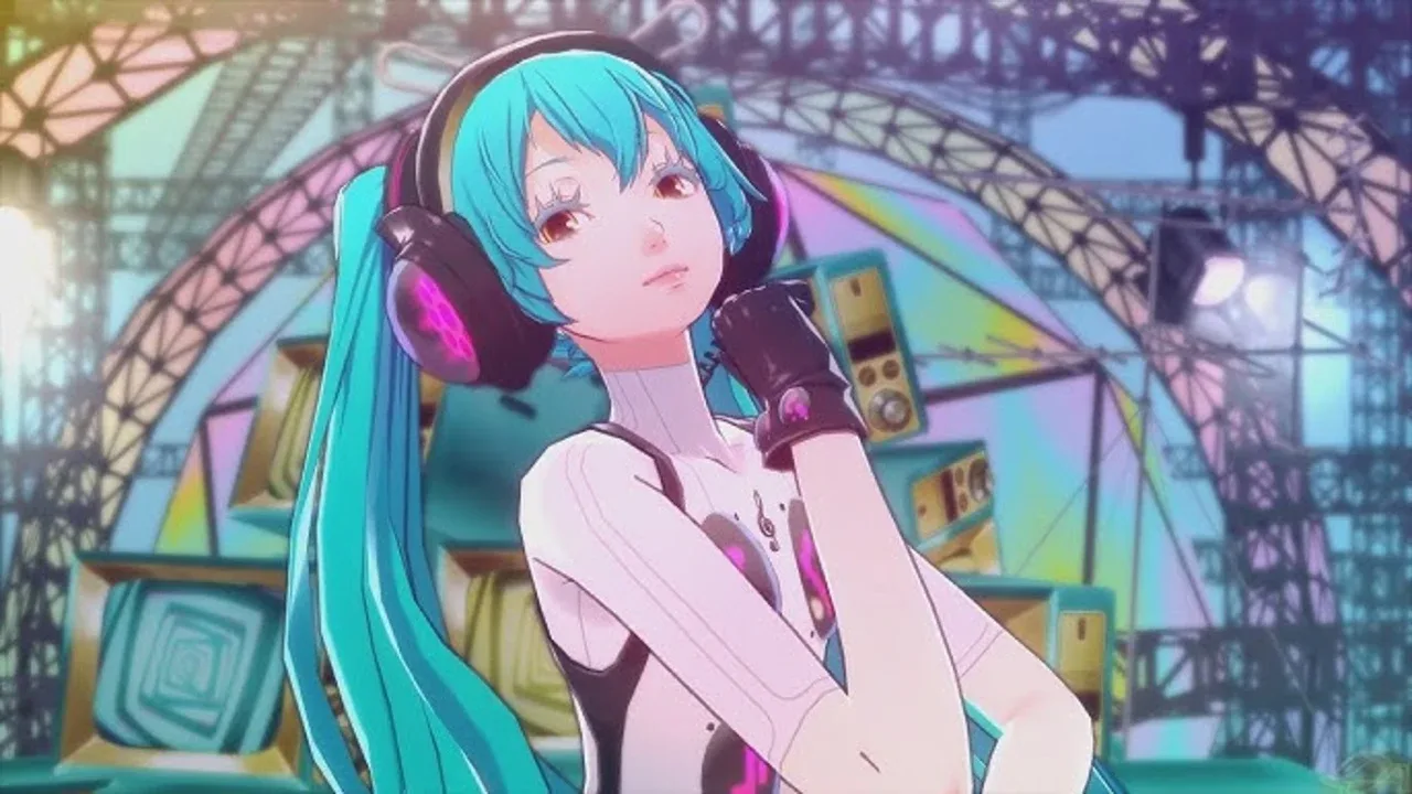 Persona 4 Dancing All Night: Heaven featuring Hatsune Miku banner