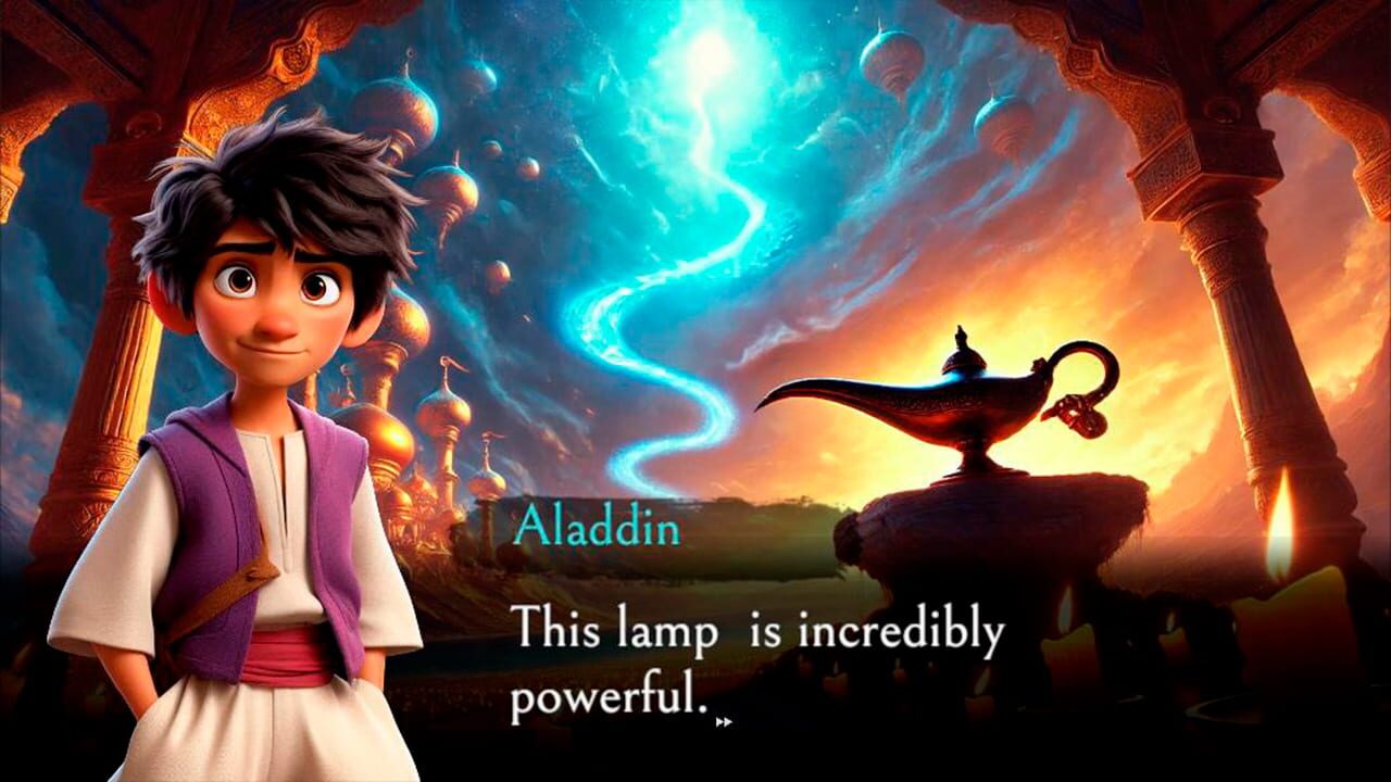 The Genie of the Wonderful Lamp Image