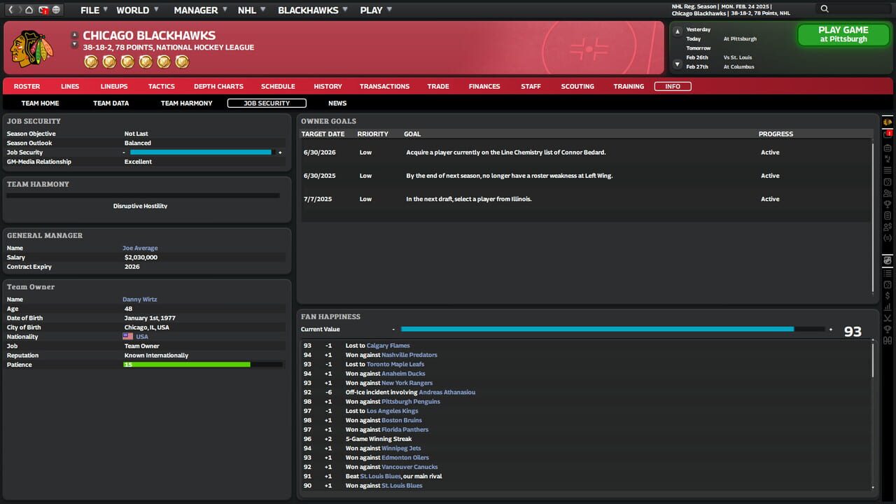Franchise Hockey Manager 11 — Screenshot 3