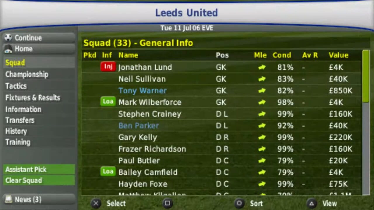 Football Manager Handheld 2007 — Screenshot 3