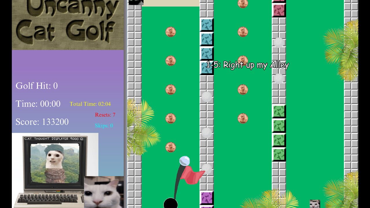 Uncanny Cat Golf Image