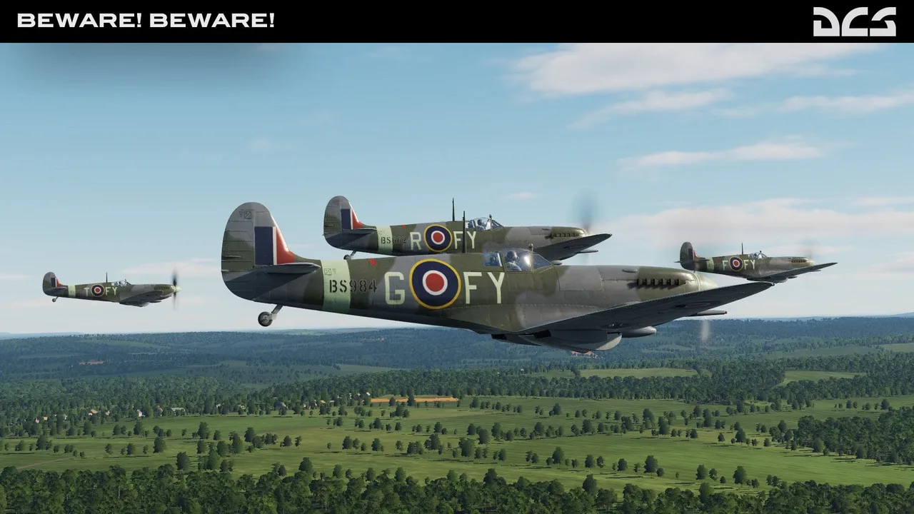 DCS World: Spitfire Beware! Beware! Campaign by Reflected Simulations banner