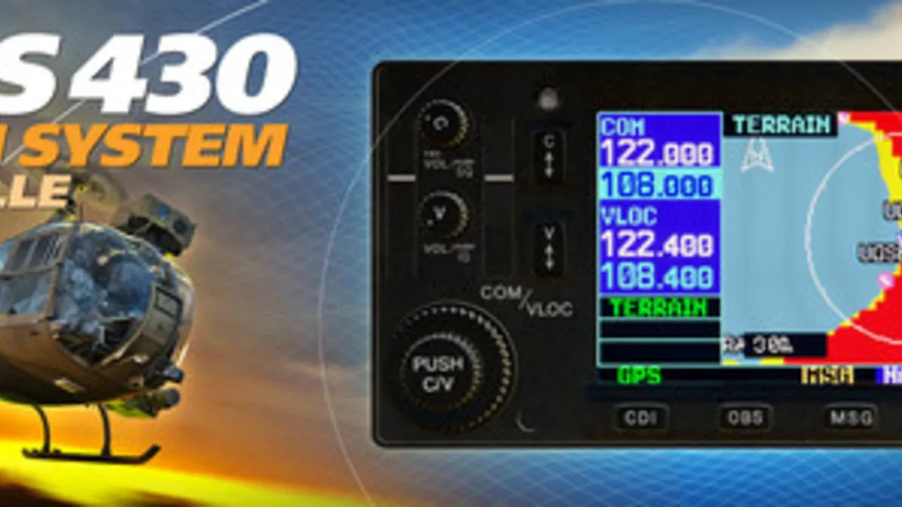 DCS World: NS 430 Navigation System for SA342 Gazelle by Eagle Dynamics, Polychop Simulations