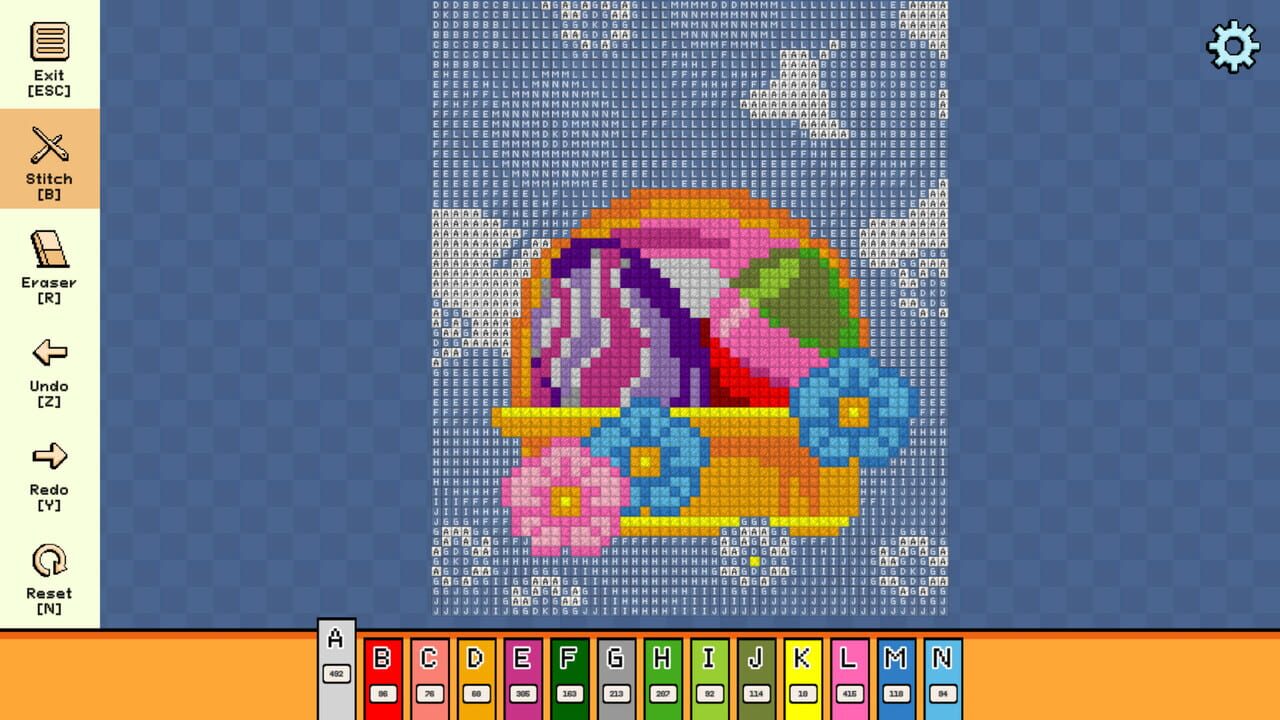 Pixel Cross Stitch: Color by Number - Easter Pack — Screenshot 2