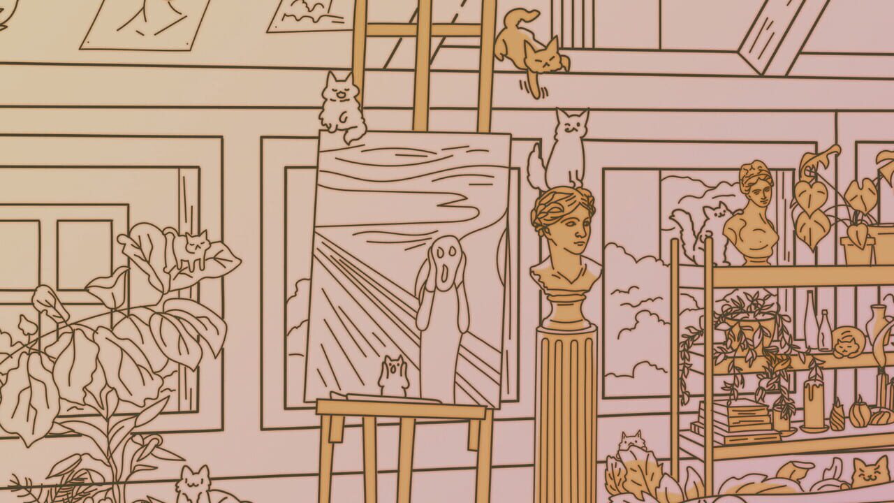 Cats Visiting Cozy Art Studios Image