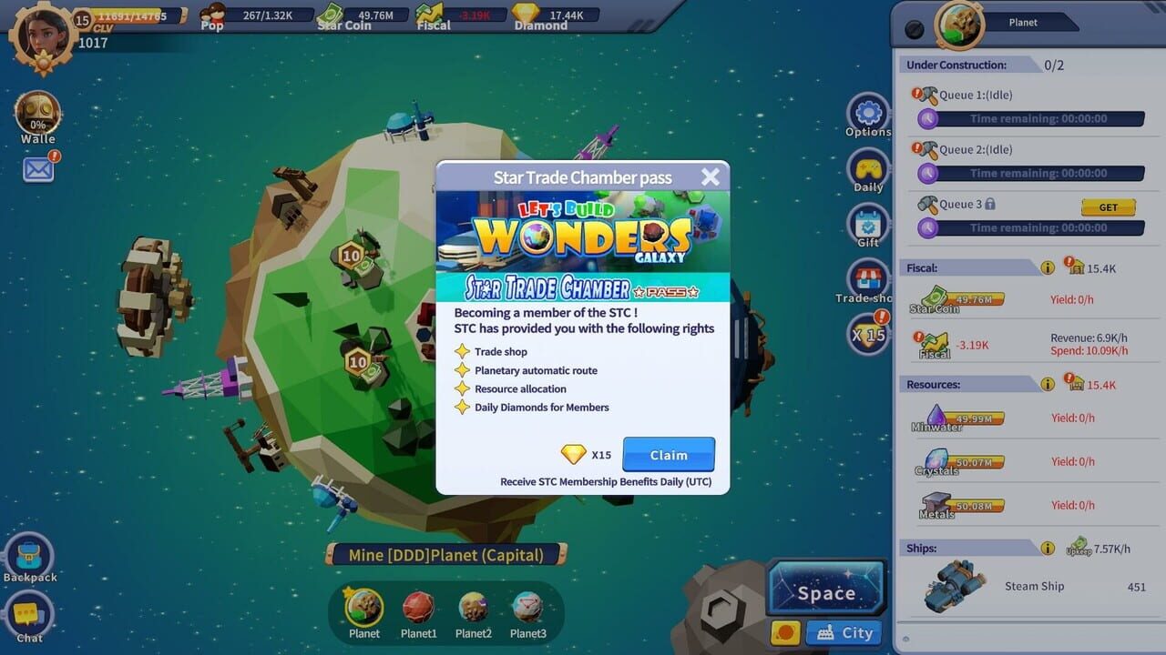 Let's Build Wonders: Galaxy — Star Trade Chamber Pass Image