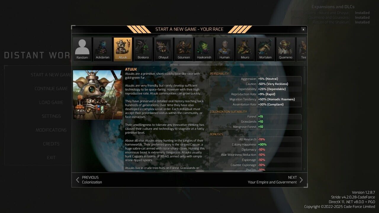 Distant Worlds 2: Factions - Atuuk and Wekkarus Image