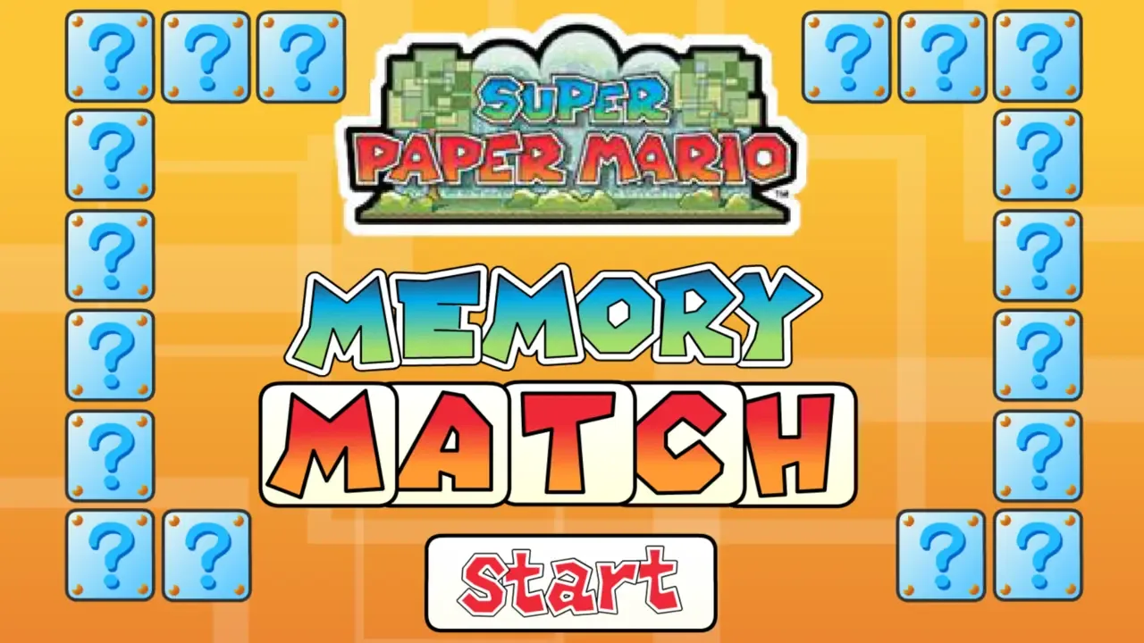 Super Paper Mario Memory Match screenshot 1