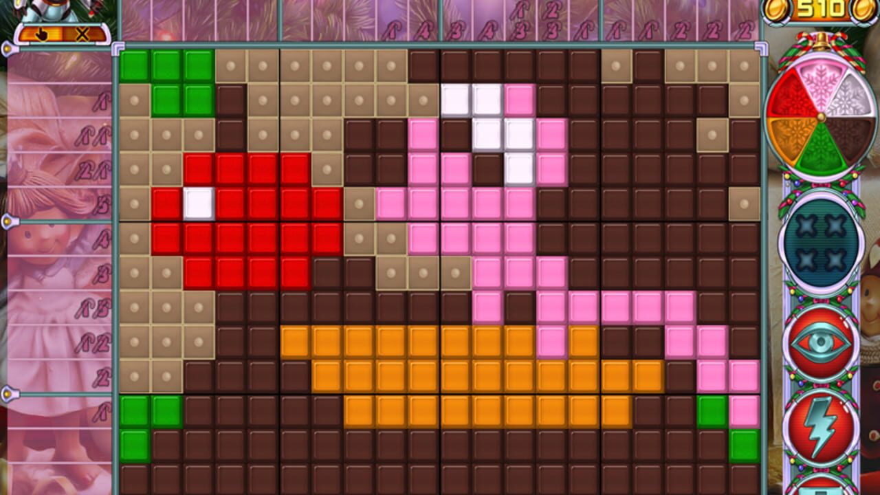Rainbow Mosaics 10: Christmas Helper — Screenshot 2