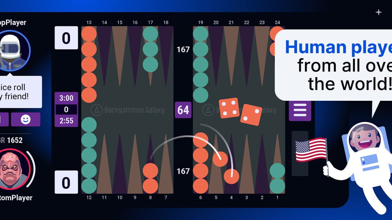 Backgammon Galaxy Screenshot 1
