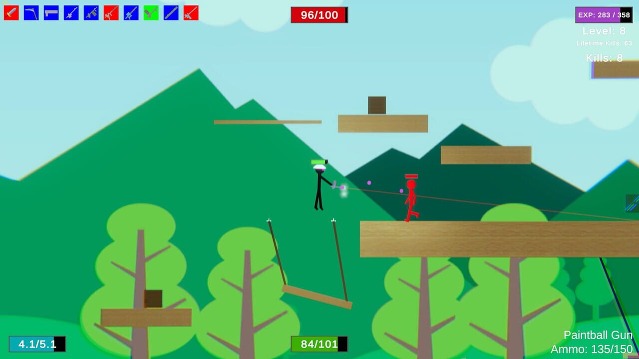 Stick Figure Combat: Paintball Gun — Screenshot 2
