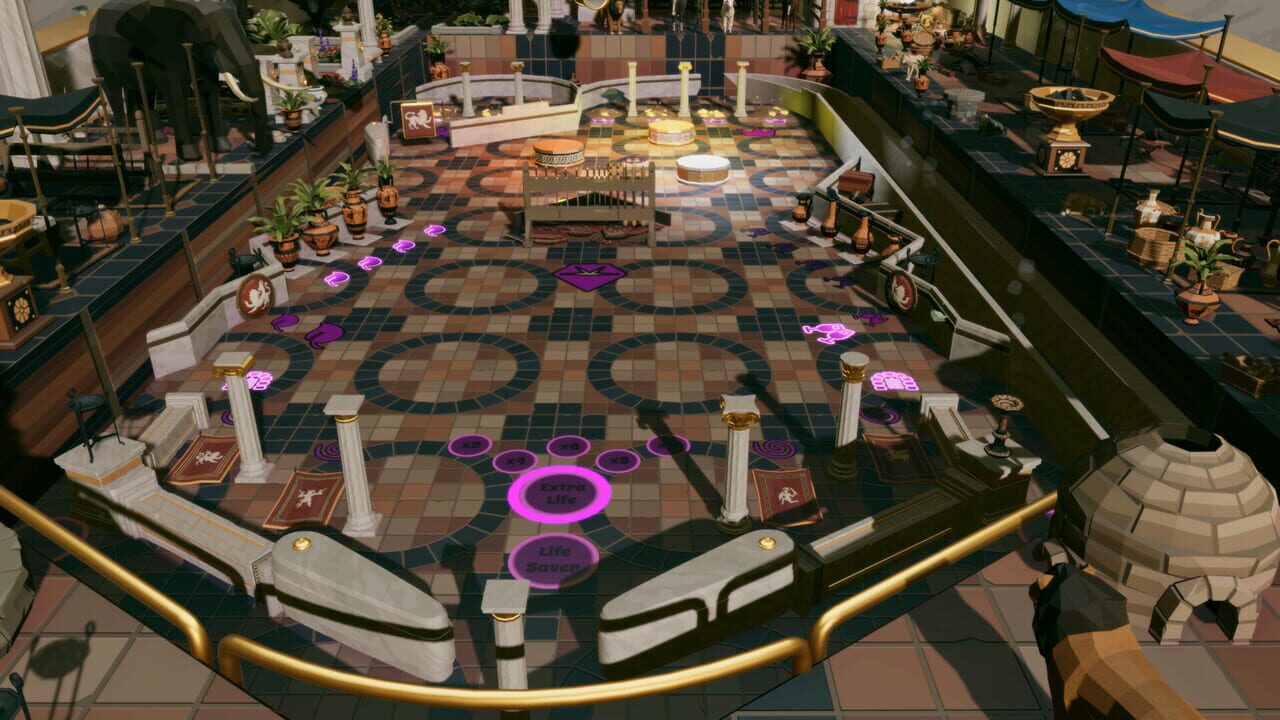 Roxy Raccoon's Pinball Panic: Roman Renaissance Image