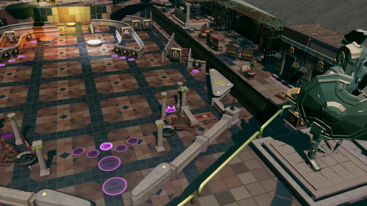 Roxy Raccoon's Pinball Panic: Roman Renaissance Image