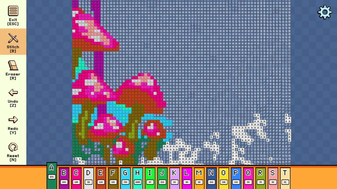 Pixel Cross Stitch: Color by Number - Enchanted Worlds Pack — Screenshot 3