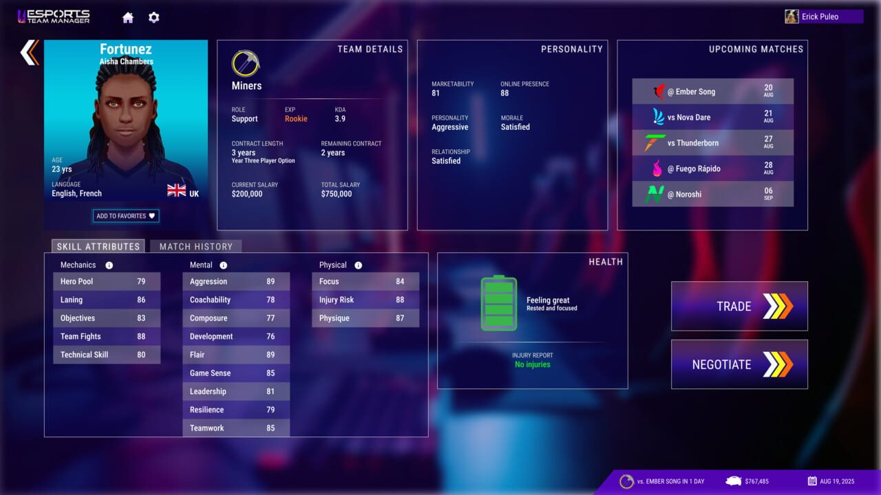Esports Team Manager Screenshot 1