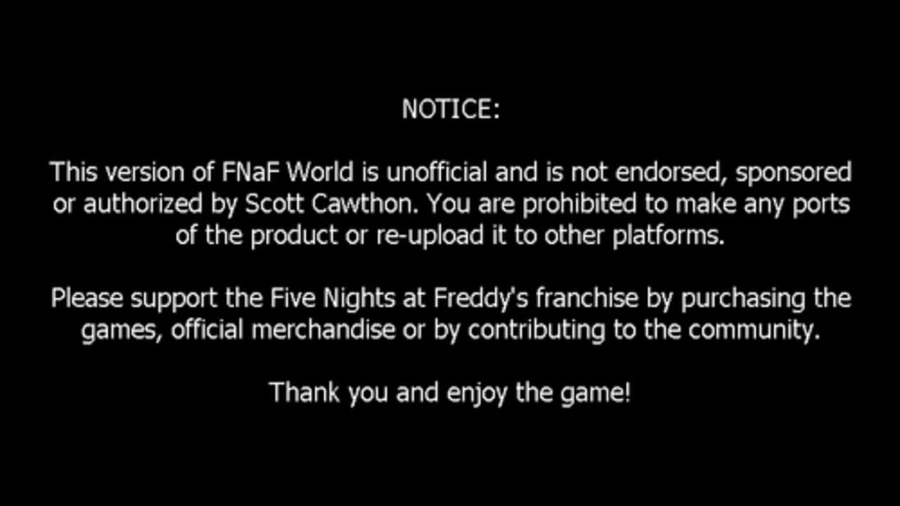 FNaF World Redacted Screenshot 1
